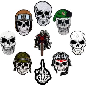 Parches Calaveras Grande Motoquero y Militar